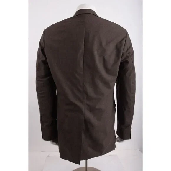 Brooks Brothers Mens Suit Jacket Sport Coat US 41 L Stretch Brown Wool Blend